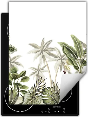 Produktbild von DarHaus Herdabdeckplatte Einteilig Küche Abdeckplatte für Glaskeramikkochfeld Abdeckung Induktionskochfeld Aufrollbare Matte 40x52 cm, grüner - Wald