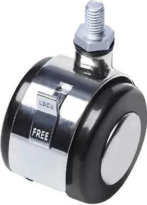 Produktbild von Möbelrollen Transportrollen Gewinde Möbelrolle Lenkrolle Weichbodenrollen Metall Ø50mm M8 Mit Bremse