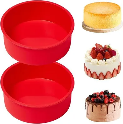 Image de Moules en silicone pour gâteaux et pains, lot de 2, diamètre 15 cm, pour la pâtisserie