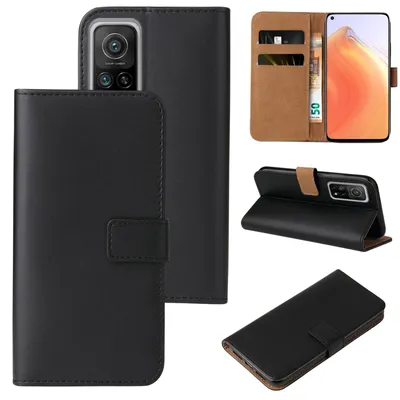Produktbild von Handyhülle für Xiaomi Mi 10T / Mi 10T Pro Klapphülle Bookcase Flip Cover Hülle Handy Tasche Etui Farbe: Schwarz