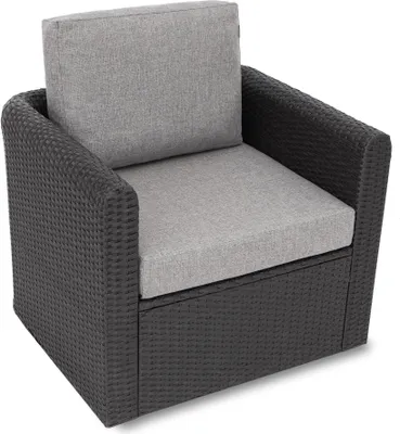 Produktbild von Hobbygarden poduszki na fotele rattanowe meble rattanowe meble ogrodowe techno rattan kryty/zewnętrzny - Mia Tech - 60 x 55 cm - Szary