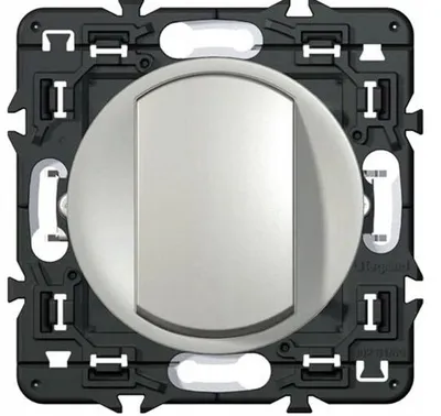Produktbild von Legrand Celiane Einzel Gongtaster Unterputz Silber 067001T