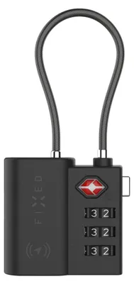 Produktbild von Fixed Tag Lock mit Apple Find My Unterstützung - TSA Reiseschloss für den Koffer - Schwarz