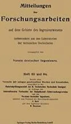 Image de Mitteilungen über Forschungsarbeiten auf dem Gebiete des Ingenieurwesens
