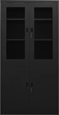 Obrázek produktu pro vidaXL Kancelářská skříň černá 90x40x180 cm ocelová