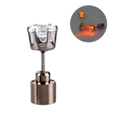 Produktbild von Blinkendes LED-Licht, Strass-Ohrstecker, Party, Festival, Ohrringe, Damenschmuck-Rot