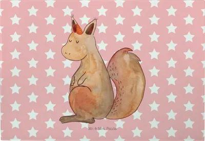 Produktbild von Mr. & Mrs. Panda schneidbrett Einhorn Glauben - Rot Pastell - Geschenk, Eichhorn, Schneidebrett, Einhörnchen, Unicorn, Glas, Küchenbrett, Eichhörnchen, Frühstücksbrett
