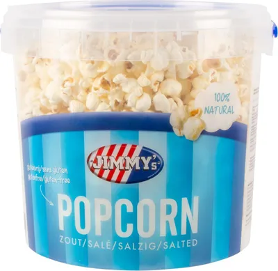 Produktbild von Jimmy's Popcorn Salz L Eimer 140 Gramm