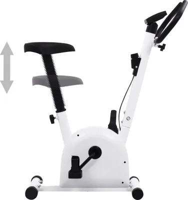 Image de vidaXL Vélo d'appartement avec entraînement par courroie Blanc