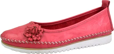 Produktbild von Andrea Conti Damen Ballerina leicht Leder Blüte florale Applikation 0023645, Größe:38 EU, Farbe:Rosa