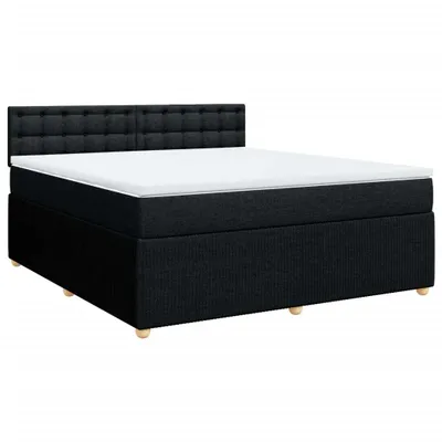 Produktbild von Boxspringbett mit Matratze Schwarz 180x200 cm Stoff