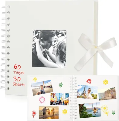 Produktbild von Fotoalbum Zocipro Personalisiertes Fotoalbum für Scrapbooking, Spiralbindung, Fotoalbum, 60 Seiten, Reisen, Sammelalbum, Geschenke für Hochzeit, Weihn