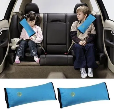 Immagine prodotto di Cuscino per cintura di sicurezza, 2 pezzi, blu, imbottito, sicurezza in auto