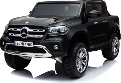 Produktbild von FINOOS Mercedes Benz X-Klasse - Schwarz/Lackiert - Zweisitzer - Kinder Elektro Auto 2 sitzer mit Fernbedienung - 4 x 12V Motoren - Sicherheitsgurt - Kinder Fahrzeug elektrisch