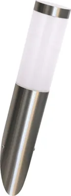 Zdjęcie produktu dla Kinkiet zewnętrzny LIVIA srebrno-satynowy-biały 1xE27x10W aluminium wym:40x7,6x7,6cm IP44 Polux