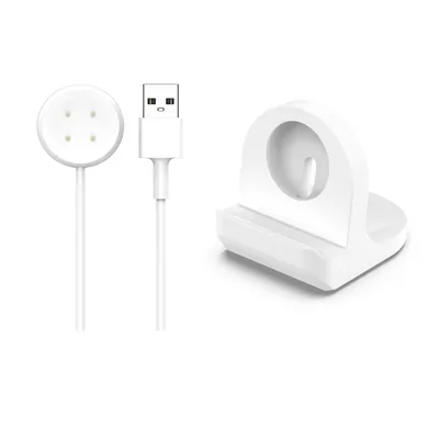 Obrázek produktu pro Pro Fitbit Ace LTE silikonový nabíjecí kabel USB pro chytré hodinky 1 metr nabíjecí stanice bílá