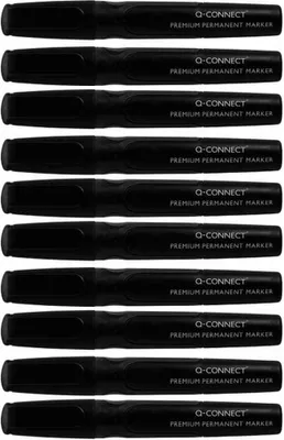 Produktbild von Permanent-Marker Q-Connect KF11167, Premium, Rundspitze, 3 mm, schwarz, 10 Stück