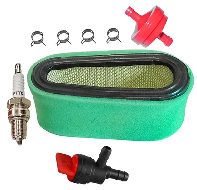 Imagen del producto de Juego de filtros: filtro de aire, prefiltro, válvula de cierre de polvo, protección del motor, plástico/metal