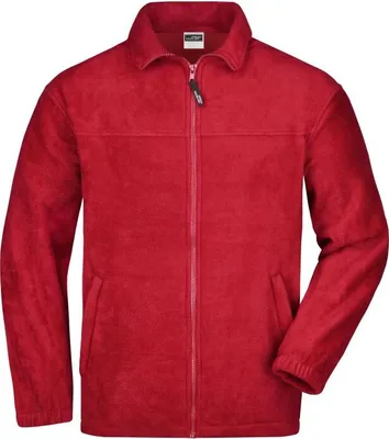 Produktbild von James & Nicholson Fleecejacke Full-Zip, Gr. 3XL,rot