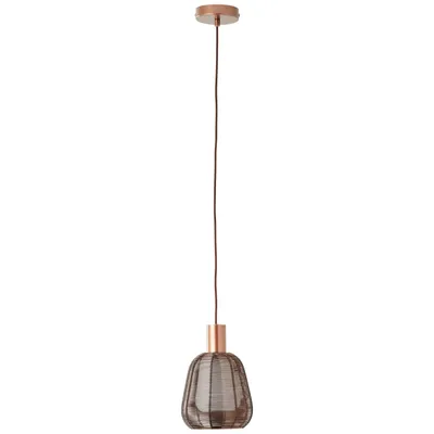 Produktbild von BRILLIANT Pendelleuchte 18cm Wallace braun IP20 E27 40 Watt dimmbar g. f. Normallampe