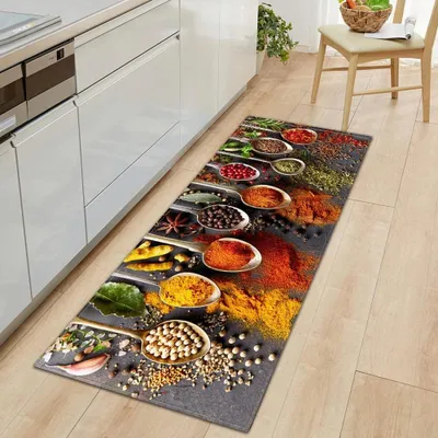 Image de Omgoods - Tapis de cuisine 60 x 180 cm - Tapis de confort lavable et antidérapant