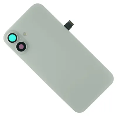 Produktbild von Gehäuse Rückseite für iPhone 16 Plus Backcover Rückseite hinten Kameraglas Abdeckung + Ladespule, Weiß