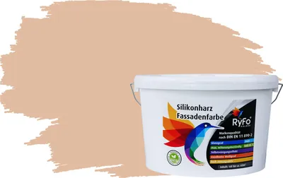 Produktbild von RyFo Colors Silikonharz Fassadenfarbe Lotuseffekt Trend Orangetöne Sand 10l - bunte Fassadenfarbe, weitere Orange Farbtöne und Größen erhältlich, Deckkraft Klasse 1