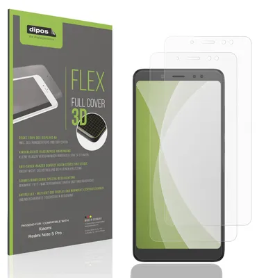 Produktbild von 2x Full Cover Schutzfolie matt für Xiaomi Redmi Note 5 Pro Panzerfolie Anti-Shock