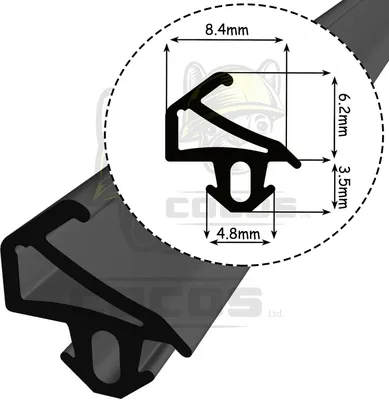 Immagine prodotto di Guarnizione per finestre Guarnizione in gomma Profilo di tenuta WS020 EPDM 5m nero per finestre e porte