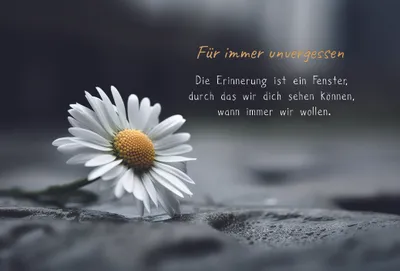 Produktbild von Trauerkarte Für immer unvergessen Beileidskarte Kondolenzkarte mit Umschlag