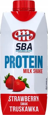 Zdjęcie produktu dla Mlekovita Napój proteinowy o smaku truskawkowym UHT 350g
