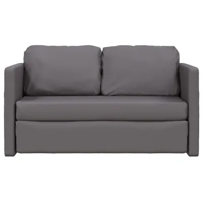 Produktbild von Cloris Designermöbel Bodensofa mit Schlaffunktion Grau 112x174x55 cm Kunstleder 2024 Neu