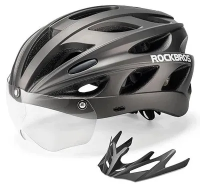 Zdjęcie produktu dla Kask rowerowy regulowany z magnetycznym okularami dla dorosłych
