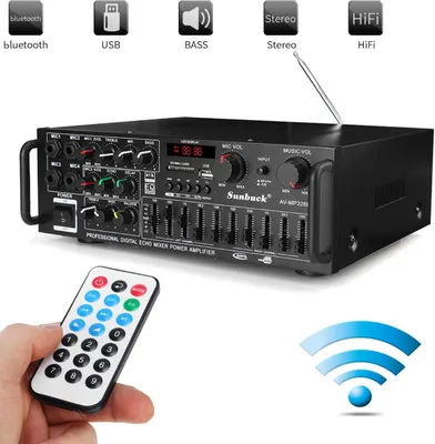 Produktbild von 2KW 220V HiFi bluetooth Audioverstärker Stereo Leistung Verstärker + Fernbedienung
