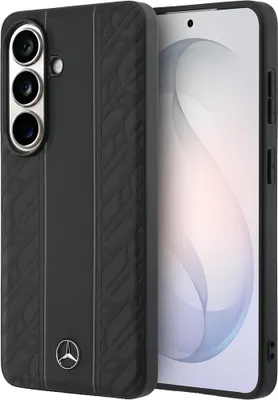 Produktbild von Handyhülle für Galaxy S26, Mercedes-Benz Leather Laurel Leaves Stripes mit MagSafe, Schwarz