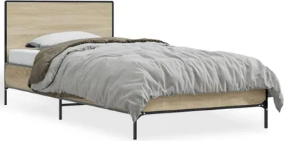Obrázok produktu pre vidaXL Rám postele Sonoma dub 100x200 cm materiál na báze dreva a kovu
