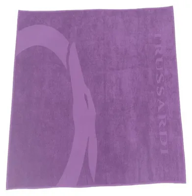 Image de Trussardi Beachwear serviette de plage pour homme en coton violet