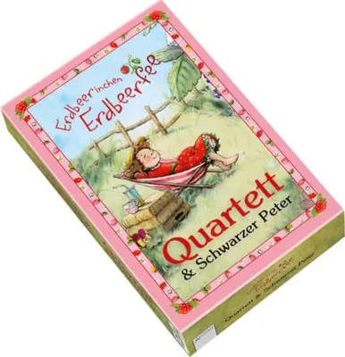 A box of a card game with a drawing of a girl lying in a hammock.