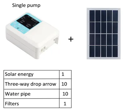 Produktbild von Intelligentes automatisches Gartenbewässerungssystem mit Solarenergieaufladung, Wasserpumpe und Zeitschaltuhr für Topfpflanzen