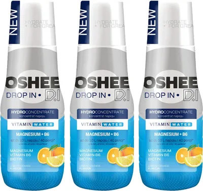 Immagine prodotto di OSHEE sciroppo per flebo limone arancia Vit+Magnesio 500ml, concentrato, 3 pezzi