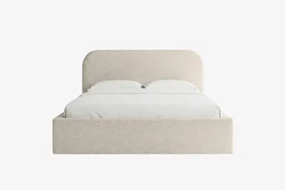 Produktbild von MNUUO Polsterbett HOREO mit Bettkasten Beige 180 x 200 cm Hebbarer Metall-Lattenrost
