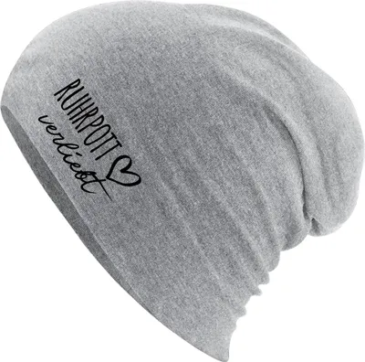 Produktbild von Huuraa Beanie Ruhrpott verliebt Heather Grey One Size Baumwolle und Elasthan Mütze Geschenkidee