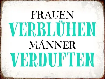 Produktbild von vianmo Holzschild 30x40 cm Frauen verblühen Männer