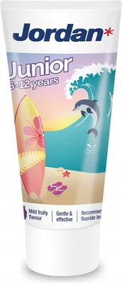 Immagine prodotto di Jordan | Dentifricio - Dentifricio bambini 6-12 anni - Gusto fruttato - Fluoro 1450Ppm - Prevenzione della carie