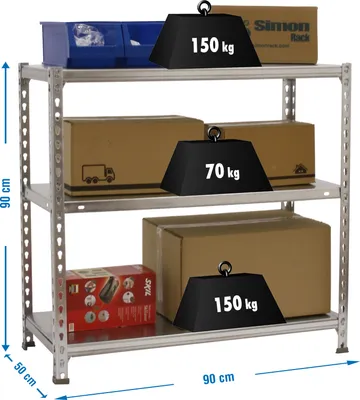 Produktbild von Metallregal ECOCLICK 3/500 VERZINKT
