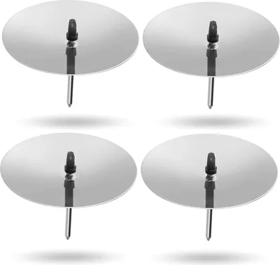 Produktbild von 4X Kerzenstecker ca. 5 cm für Kerzen als Kerzenhalter Adventskranzstecker für Adventskranz Weihnachten Adventskranzhalter mit Dorn - (Silber)