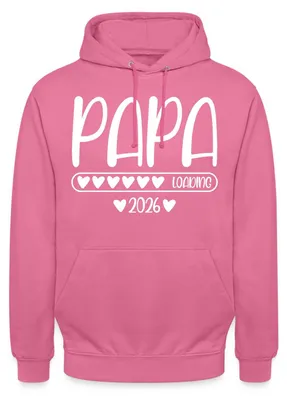 Produktbild von Spreadshirt Papa 2026 loading Uni Hoodie, XL, Pink