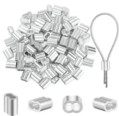 Immagine prodotto di Morsetti per cavi in alluminio, 2 mm, zincati - confezione da 100 pezzi