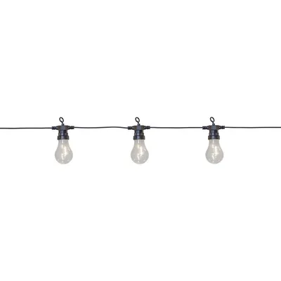LED Lichterkette 'Circus Filament' - 10 Birnen - warmweiße Filament LED - 4,05m - Trafo - outdoor