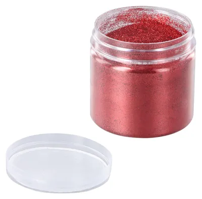 Glitzerpulver, holografisch, 100 g, rot, 0,2 mm, für Basteln & Deko